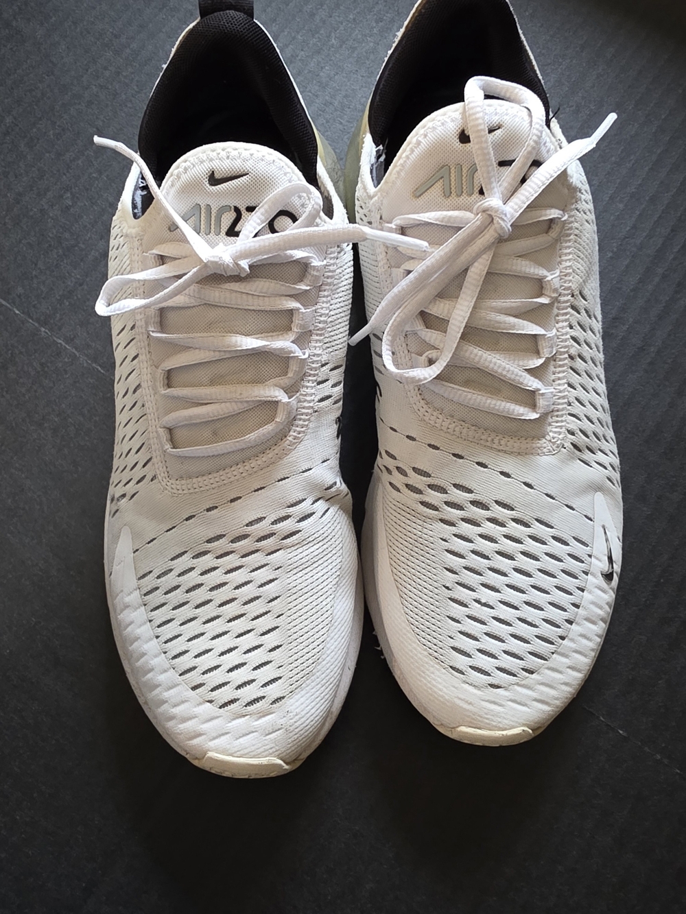 Nike Air Max 270 Men's White Black Running Shoes Sneakers Sportwear - Picture 5 of 7